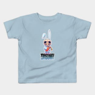 Zombunny - Blue Kids T-Shirt